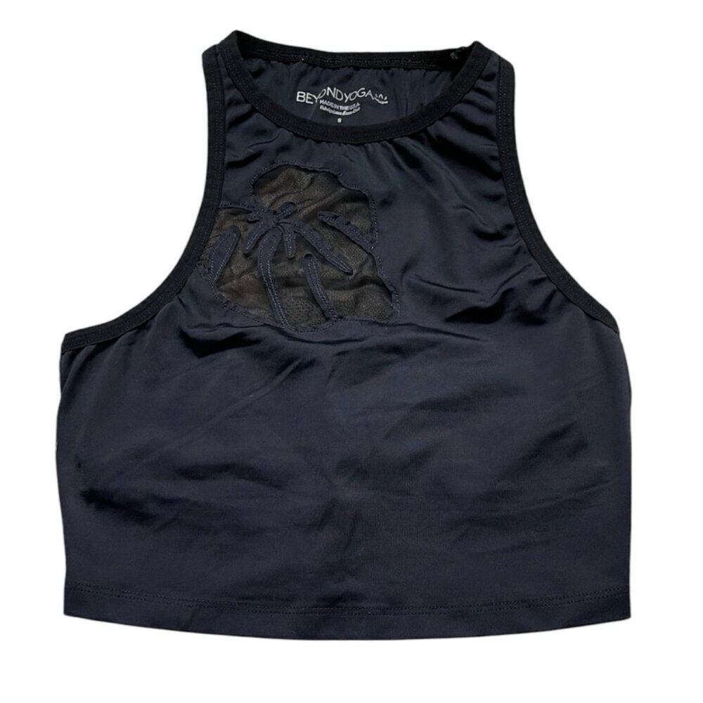 Beyond Yoga Black Activewear Crop Top Size Small